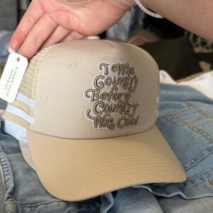 Altar'd State Tan Mesh Trucker Hat